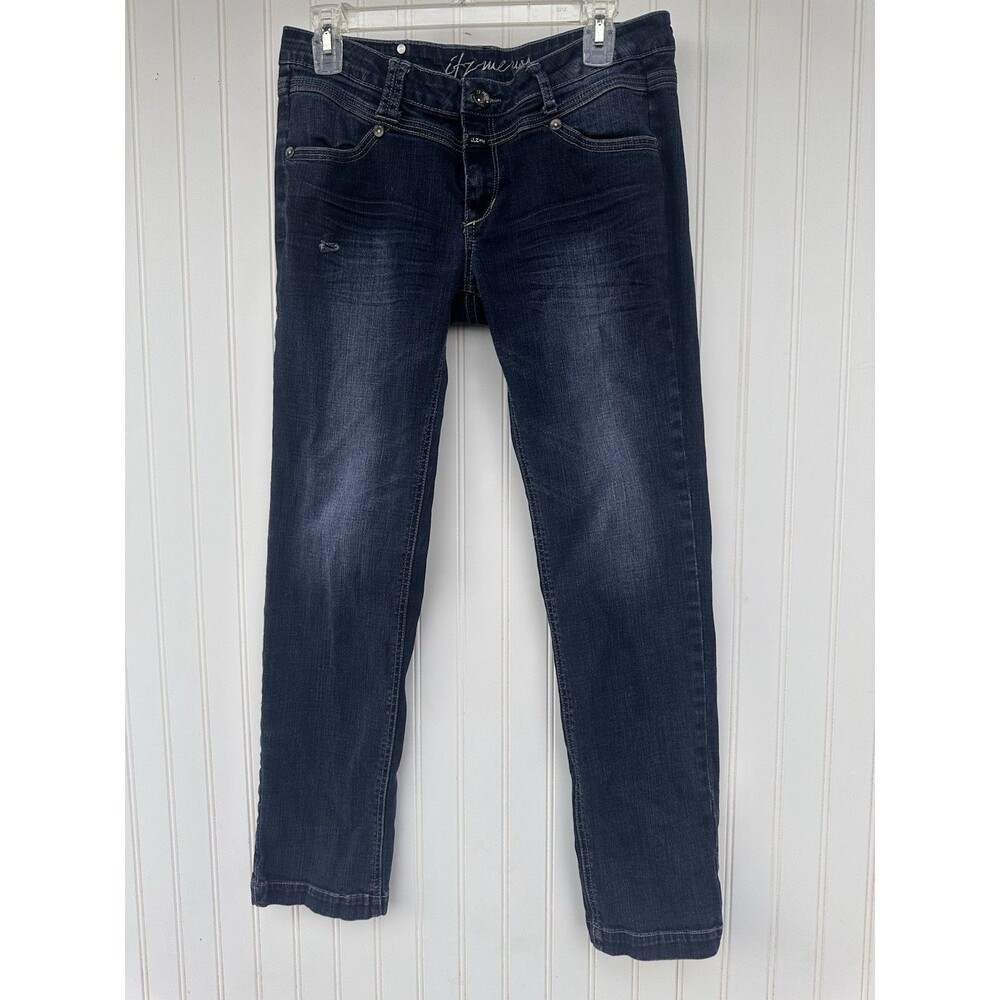 Itz Me Premium Women’s Dark Wash Jeans Embroidered Back Pockets Y2K Size 11